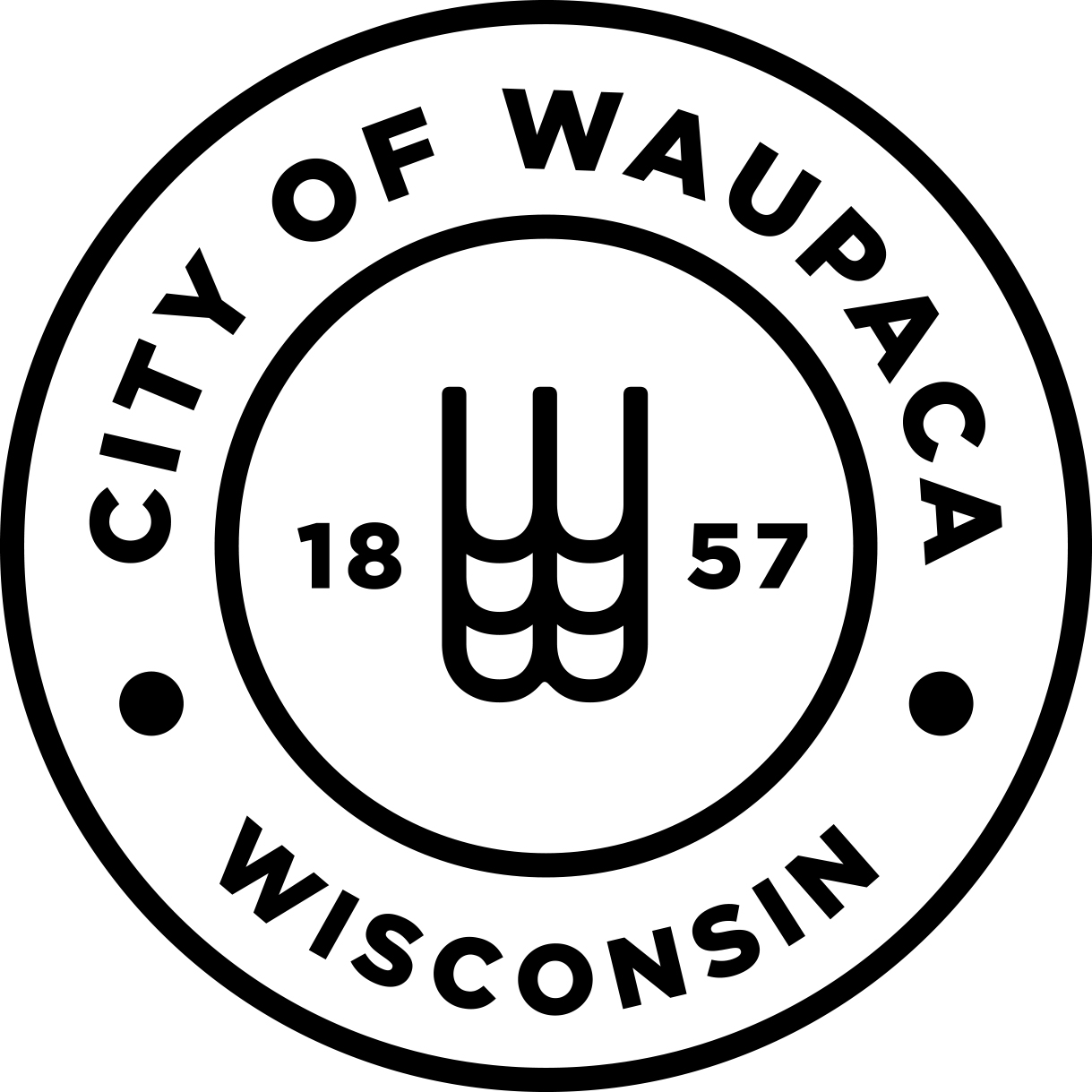 Waupaca-Logos-City-D – City of Waupaca, WI, image size:1219x1219