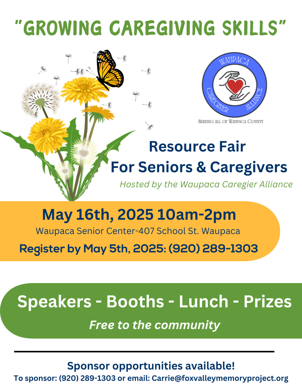 2025 Caregiver Resource Fair City Of Waupaca Wi