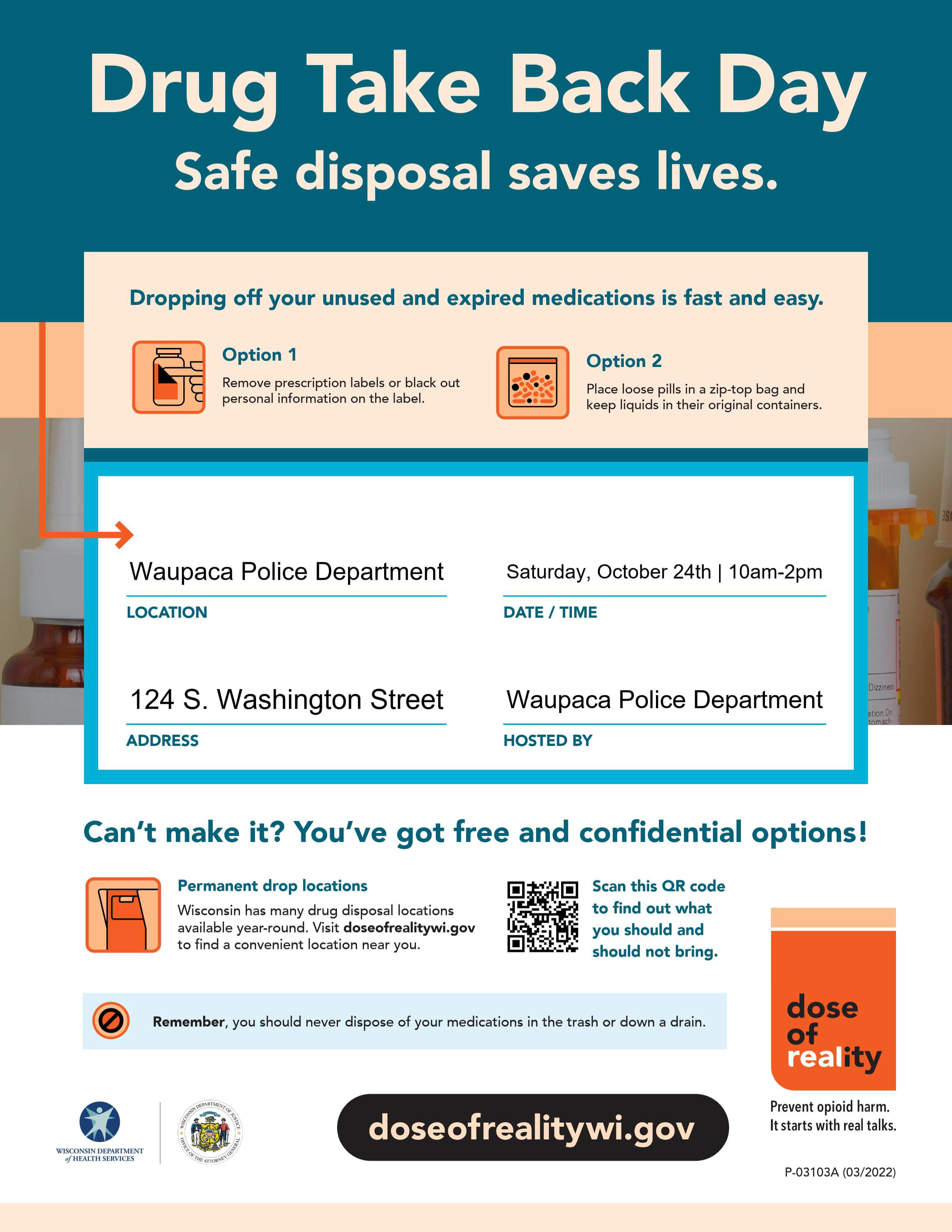 Drug Take Back Event Flyer