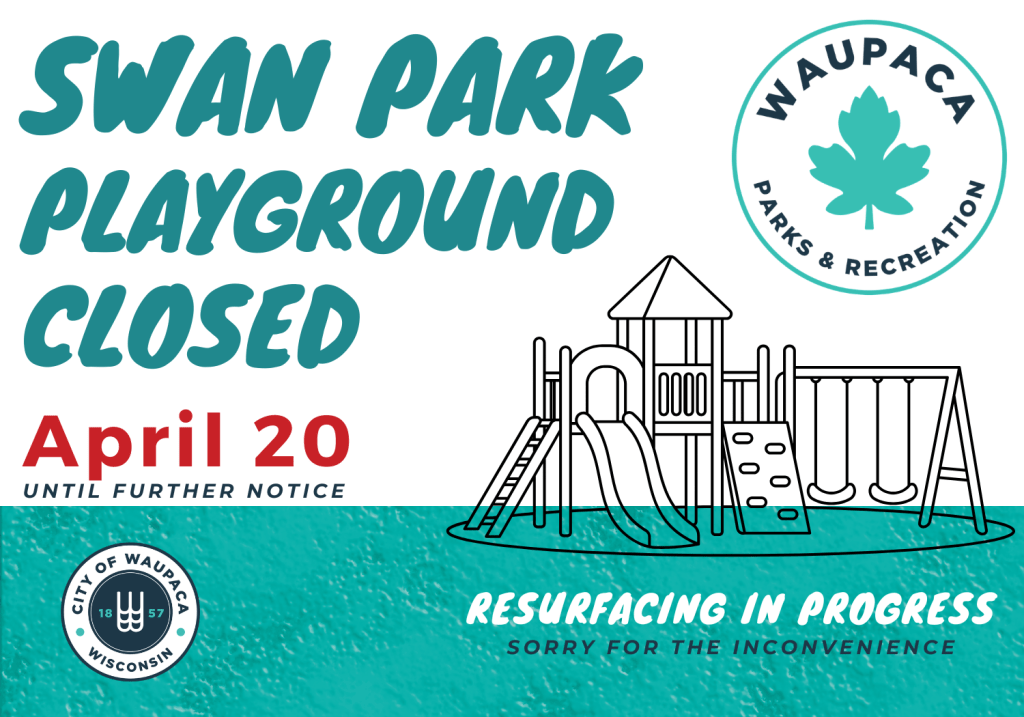 Swan Park Playground Closed April 20 Until Further Notice