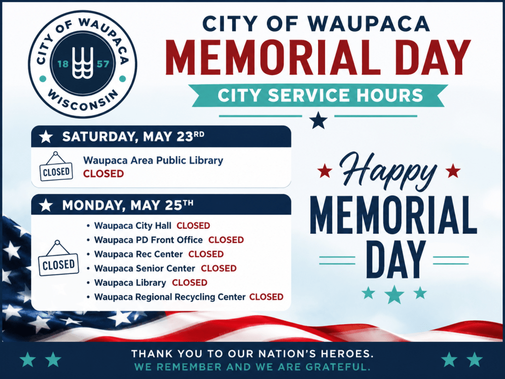 City Service Hours Memorial Day Weekend